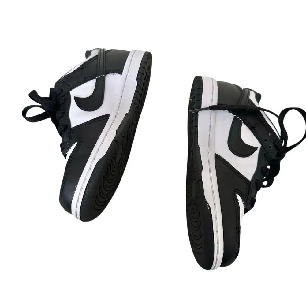 Nike Kids Panda Dunk Low Sneakers Size 10C Black White